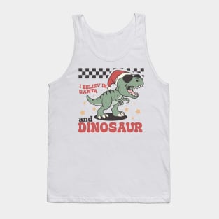 I believ in santa and dinosaur Tank Top